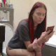 An Italian girl sits on a toilet, farts, pushes for a while, and shits. Soft crackling and plops are heard, followed by some pissing. Presented in 720P HD. 100MB, MP4 file. About 7 minutes.